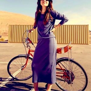 NWT Sonnet James Ribbed Two Piece Young at Heart Set Small Blue